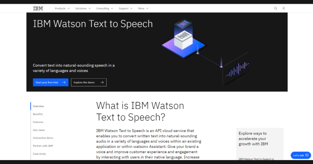 IBM Watson Text to Speech